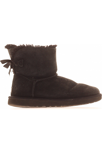 UGG Černé Kožené Válenky S Mašlí Vel. 38