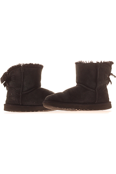 UGG Černé kožené válenky s mašlí Vel. 38 | UGG | obrázek 5
