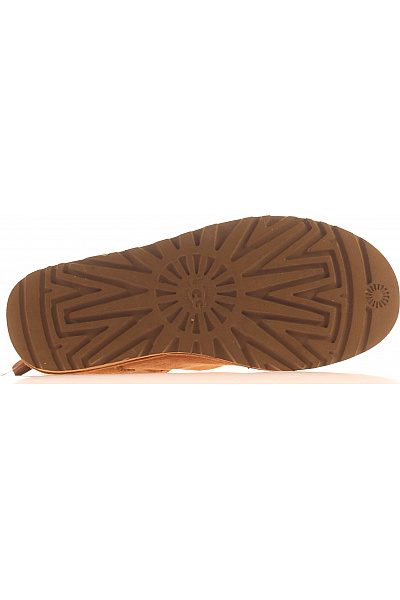 UGG hnědé kožené kozačky s kožíškem a mašlí zimní Vel. 39 | UGG | obrázek 3