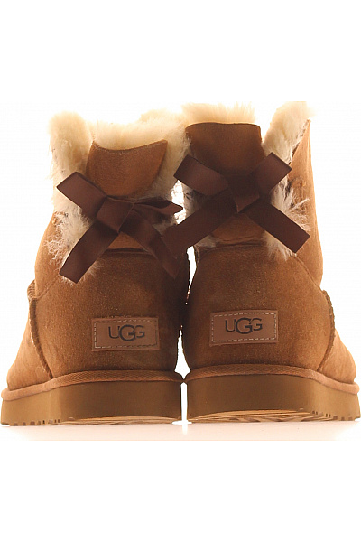 UGG hnědé kožené kozačky s kožíškem a mašlí zimní Vel. 39 | UGG | obrázek 4