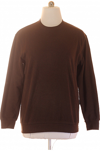 Pánský hnědý basic pulovr s dlouhým rukávem Vel. EU XXL | Unimoda | obrázek 2
