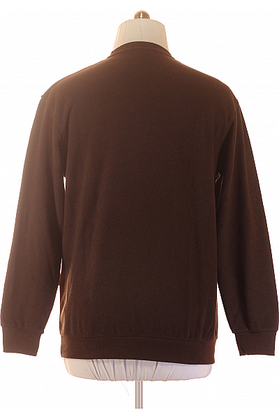 Pánský hnědý basic pulovr s dlouhým rukávem Vel. EU XXL | Unimoda | obrázek 3
