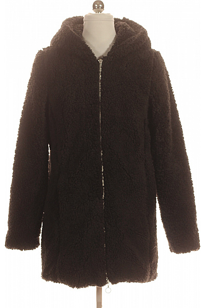 URBAN CLASSICS Dámský Hnědý Teddy Kabát S Kapucí Na Zip Velikost XS