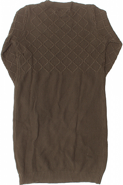 Khaki pletené svetrové šaty s dlouhým rukávem Vel. 38 | Unimoda | obrázek 3