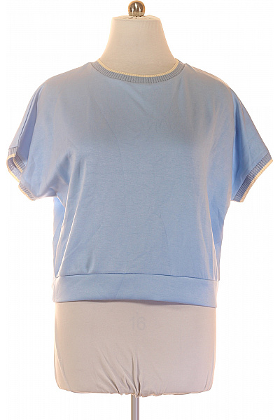Sublevel Dámské Tričko S Krátkým Rukávem Modré Basic Crop Top Velikost Xl