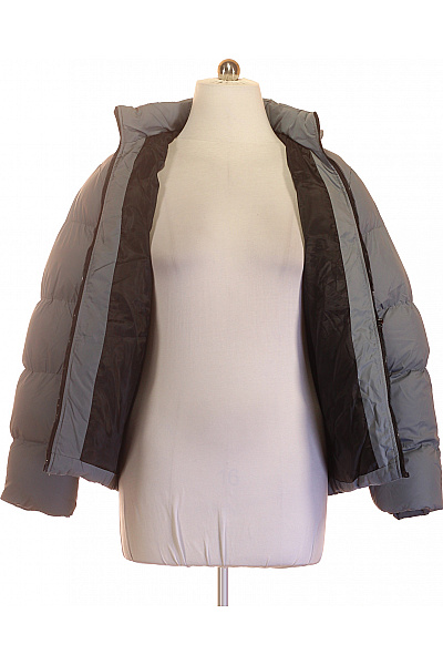 Šedá prošívaná zimní puffer bunda se zipem Vel. L | Unimoda | obrázek 3