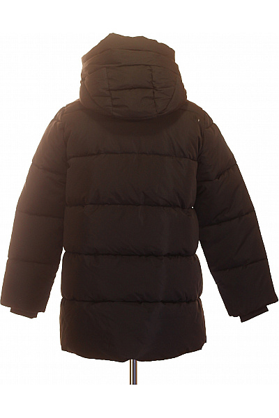 MANGO Černá pánská zimní prošívaná puffer bunda s kapucí Vel. S | MANGO | obrázek 3