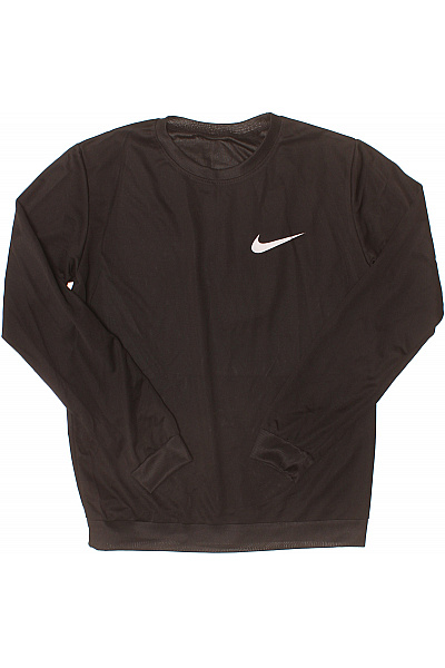 Nike Pánské Tričko S Dlouhým Rukávem černé Jednobarevné Vel. EU XL
