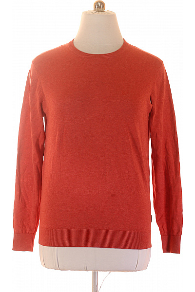 Bugatti Pánský Bavlněný Svetr Oranžový Basic Vel. M