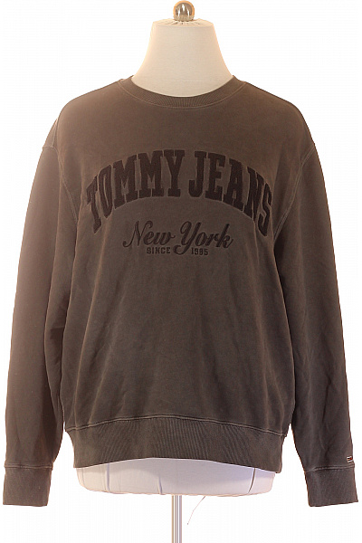 TOMMY HILFIGER Pánská bavlněná mikina crewneck s potiskem a výšivkou khaki Vel. EU XXL | TOMMY HILFIGER | obrázek 2