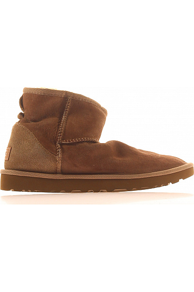 UGG Hnědé Kozačky Válenky S Kožíškem Zateplené Zimní Kotníkové Velikost 38