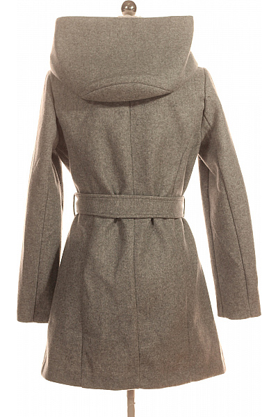 VERO MODA Šedý elegantní kabát s kapucí a páskem Vel. S | VERO MODA | obrázek 2