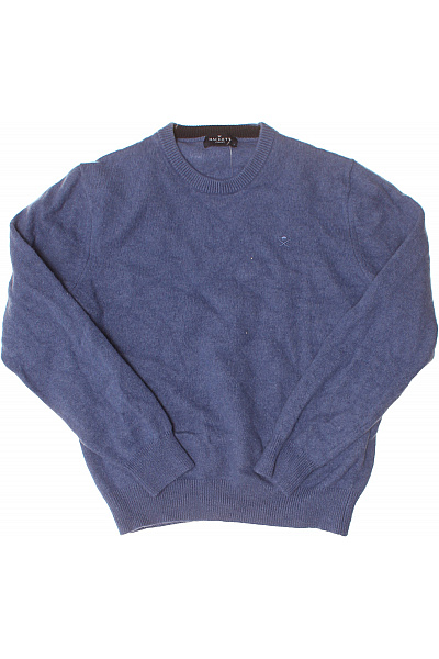 HACKETT Modrý Bavlněný Svetr S Dlouhým Rukávem Basic Vel. XXL