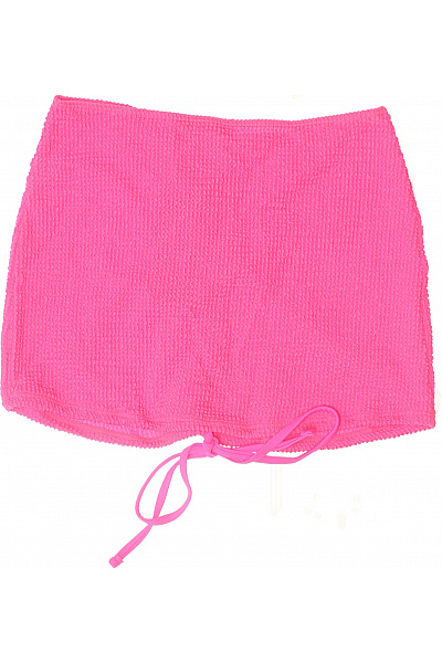 boohoo růžová nabíraná letní mini sukně s mašlí | boohoo | obrázek 3
