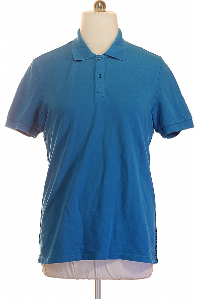 BIKKEMBERGS Modré pánské polo tričko s krátkým rukávem basic Velikost XL | BIKKEMBERGS | obrázek 2