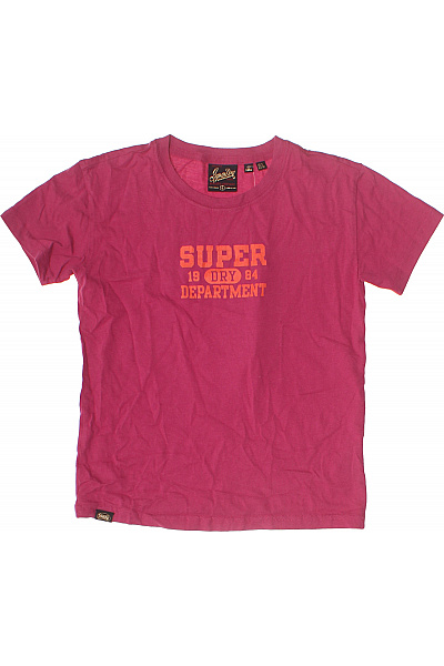 SUPERDRY Růžové Tričko S Krátkým Rukávem A Potiskem Vel. EU 36