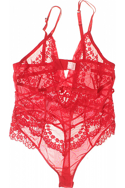 Hunkemoller Dámské červené Krajkové Body Velikost EU XL