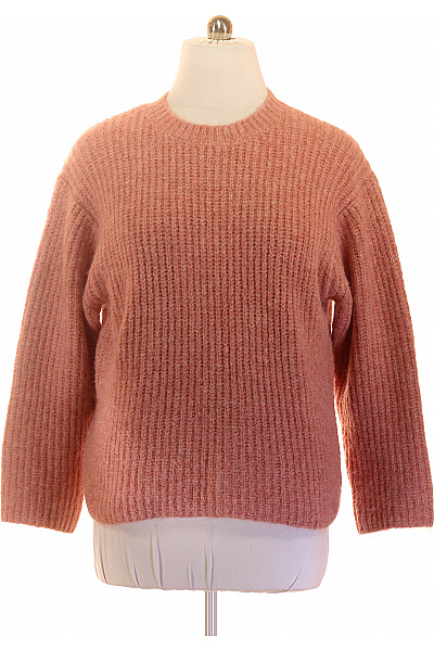 Růžový žebrovaný pletený pulovr Velikost EU 36 | Unimoda | obrázek 2