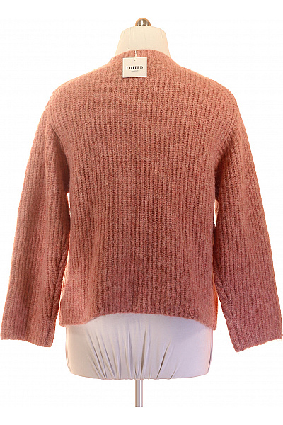 Růžový žebrovaný pletený pulovr Velikost EU 36 | Unimoda | obrázek 3