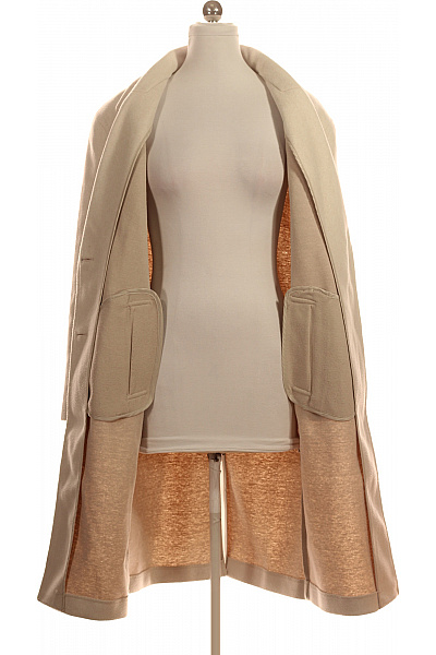 Bershka Béžový dlouhý elegantní kabát Vel. S | Bershka | obrázek 3