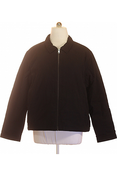 JACK & JONES Pánská Bavlněná Bunda Se Zipem černá Vel. Xxl