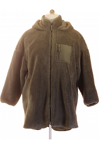 ONLY Dámský khaki teddy kabát s kapucí na zip oversized Vel. l/xl | ONLY | obrázek 2