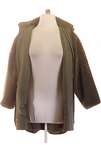 ONLY Dámský khaki teddy kabát s kapucí na zip oversized Vel. l/xl | ONLY | obrázek 4