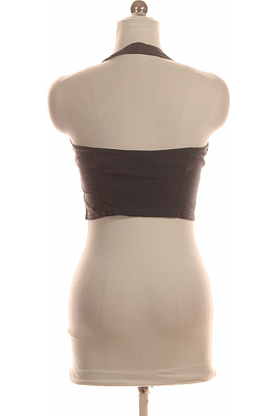 boohoo dámské tričko bez rukávů crop top šedé Velikost 36 | boohoo | obrázek 3