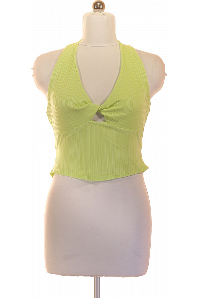 boohoo dámské zelené tričko bez rukávů s uzlem crop top Velikost EU 44 | boohoo | obrázek 2