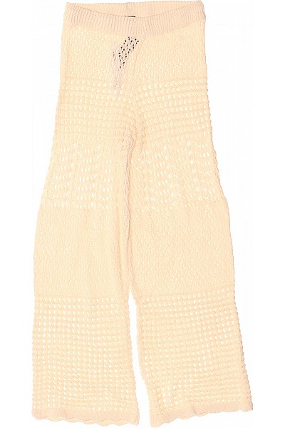 boohoo Béžové pletené letní kalhoty široké boho Vel. 44 | boohoo | obrázek 2