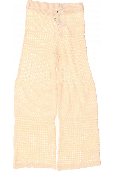 boohoo Béžové pletené letní kalhoty široké boho Vel. 44 | boohoo | obrázek 3