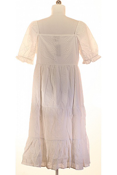boohoo Bílé šaty s krátkým rukávem ažurové letní boho | boohoo | obrázek 3