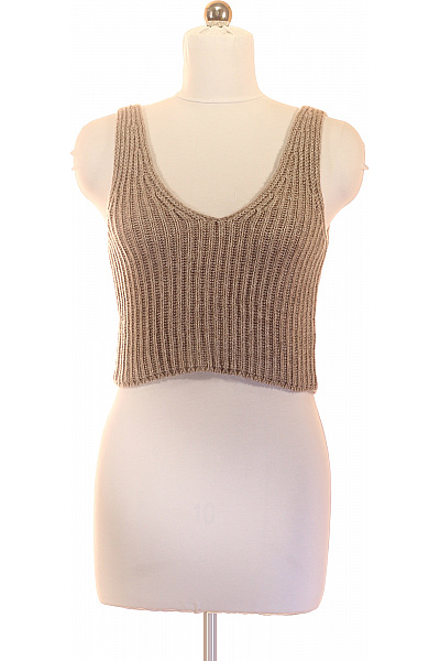 Dámské béžové tílko crop top bez rukávů Vel. M | Unimoda | obrázek 2