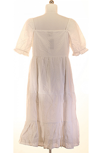boohoo Bílé šaty s krátkým rukávem ažurové letní boho | boohoo | obrázek 5