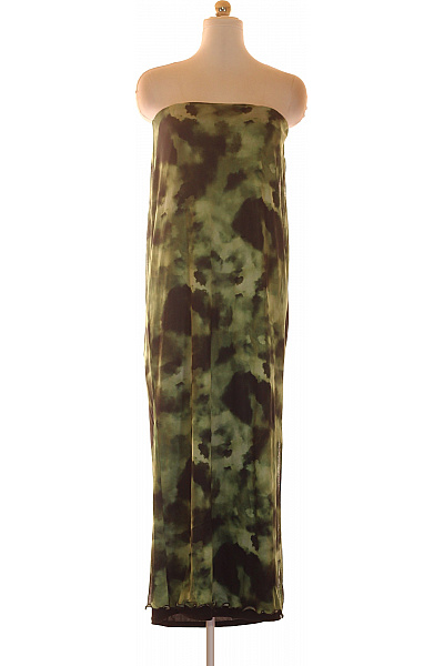 boohoo Khaki batikované maxi šaty bez rukávů | boohoo | obrázek 2