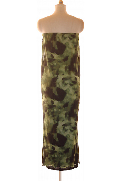 boohoo Khaki batikované maxi šaty bez rukávů | boohoo | obrázek 5