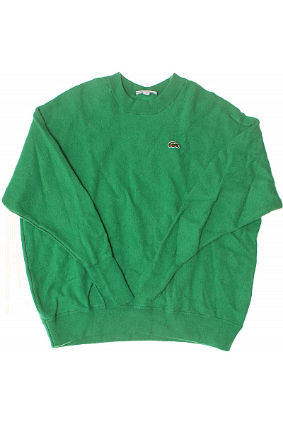 LACOSTE Zelený Vlněný Svetr S Dlouhým Rukávem A Kulatým Výstřihem Vel. XL