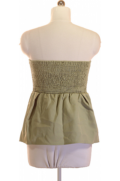 boohoo Dámská halenka bez rukávů khaki peplum Vel. 42 | boohoo | obrázek 3