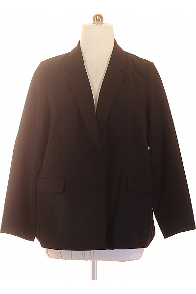 Dámské sako černé elegantní business jednořadé s jedním knoflíkem Velikost 2XL | Unimoda | obrázek 2