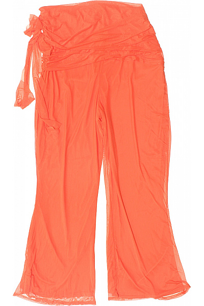 boohoo Oranžové společenské široké kalhoty s mašlí Velikost 56 | boohoo | obrázek 3