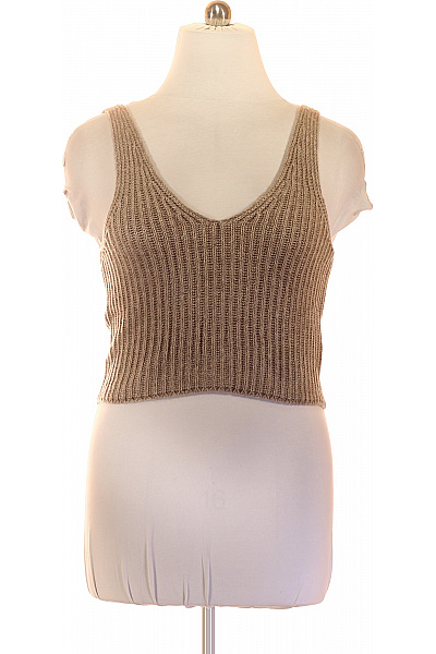 béžové pruhované crop top bez rukávů Velikost xxl | Unimoda | obrázek 2