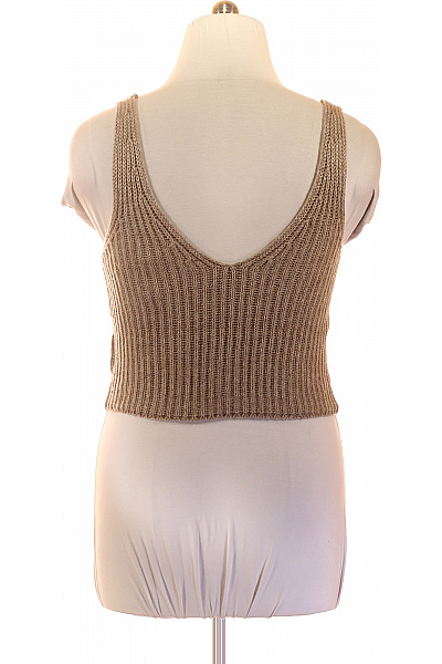 béžové pruhované crop top bez rukávů Velikost xxl | Unimoda | obrázek 3
