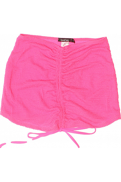 boohoo růžová nabíraná mini sukně s vysokým pasem | boohoo | obrázek 2