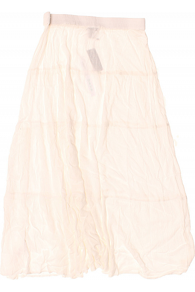 boohoo Bílá maxi sukně s gumou v pase Velikost 44 | boohoo | obrázek 3