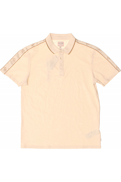 Guess Polo Tričko S Krátkým Rukávem A Límečkem Béžové Vel. M