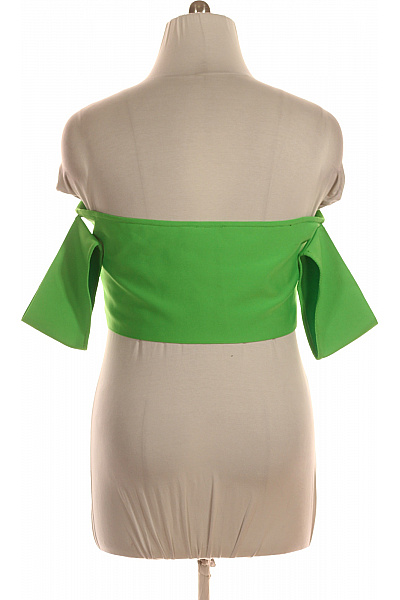 boohoo Zelený crop korzetový top se spadlými rameny Vel. 48 | boohoo | obrázek 3