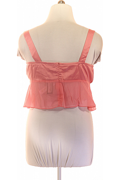boohoo růžové tílko bez rukávů s uzlem crop top Vel. 46 | boohoo | obrázek 3