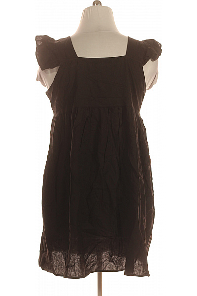 boohoo Hnědé lněné bavlněné letní šaty mini Vel. 44 | boohoo | obrázek 3