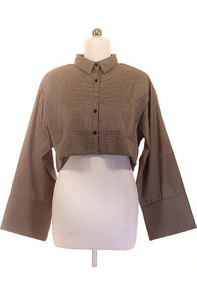 boohoo Dámská pruhovaná košile crop s dlouhým rukávem | boohoo | obrázek 2
