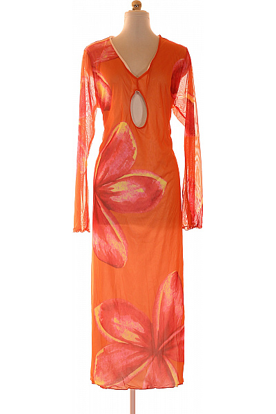 boohoo Oranžové květované maxi šaty s dlouhým rukávem Vel. 54 | boohoo | obrázek 2